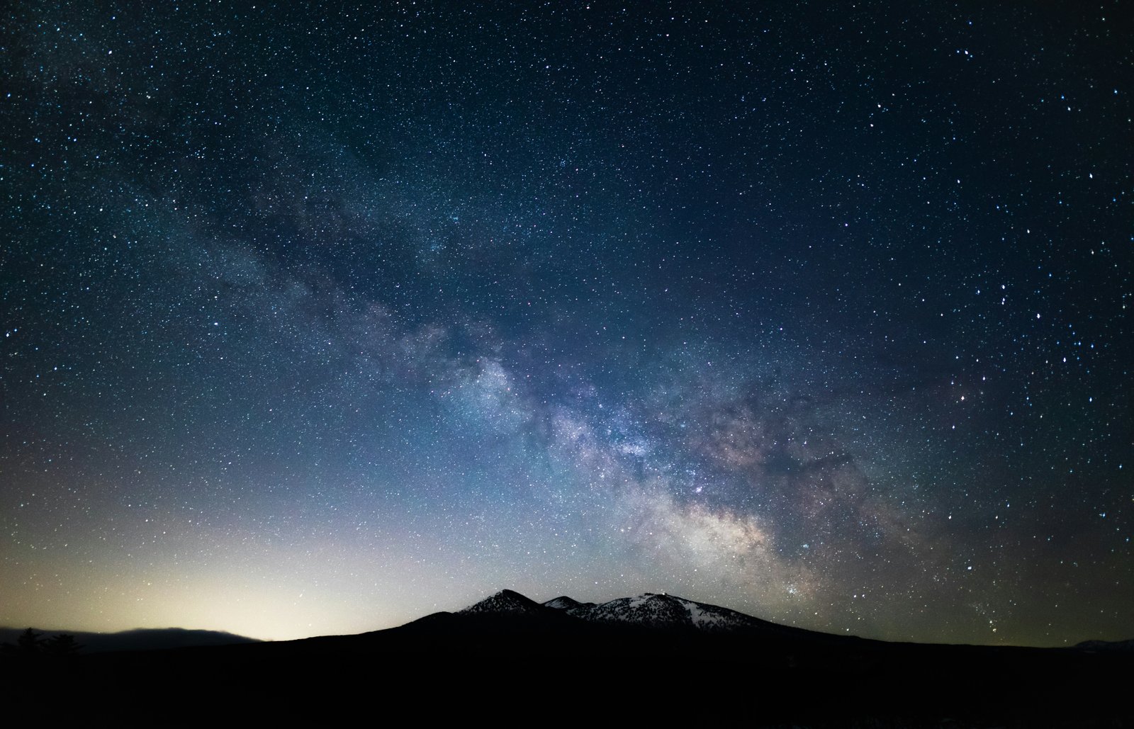Milky Way arching over the mountains of Aomori in northern Japan