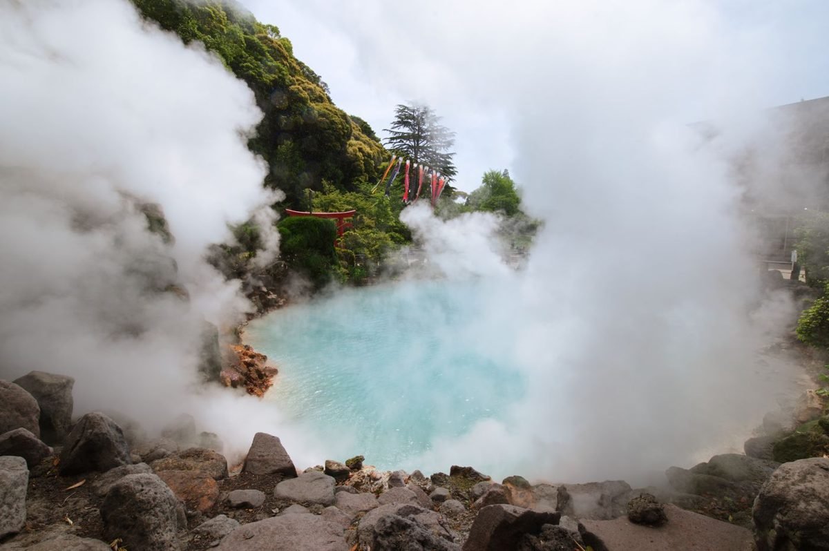 Steaming hot spring hell in Beppu, Oita