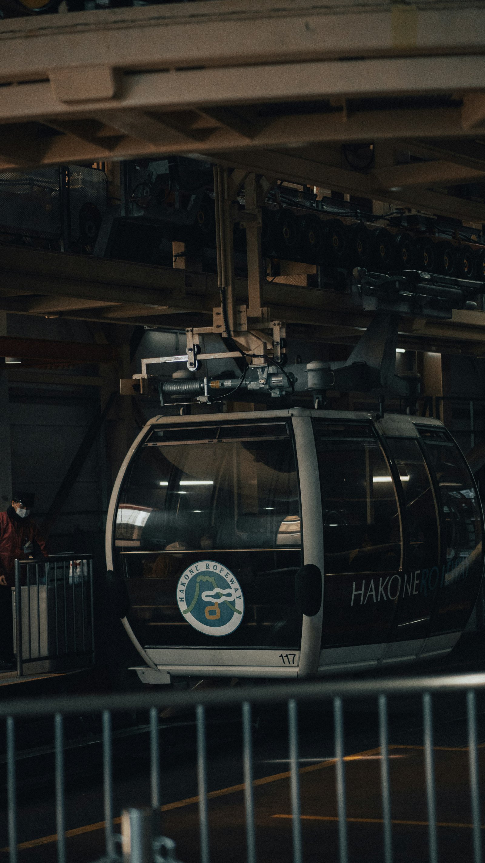 Hakone ropeway gondola at Sōunzan station, Kanagawa Japan — getting around Hakone