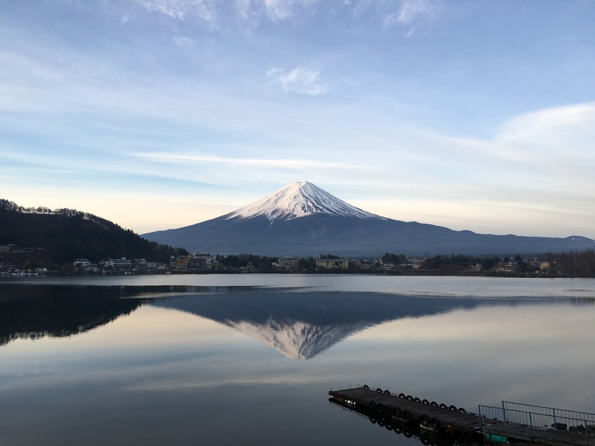 Lake Kawaguchiko with Mount Fuji in the background, Japan