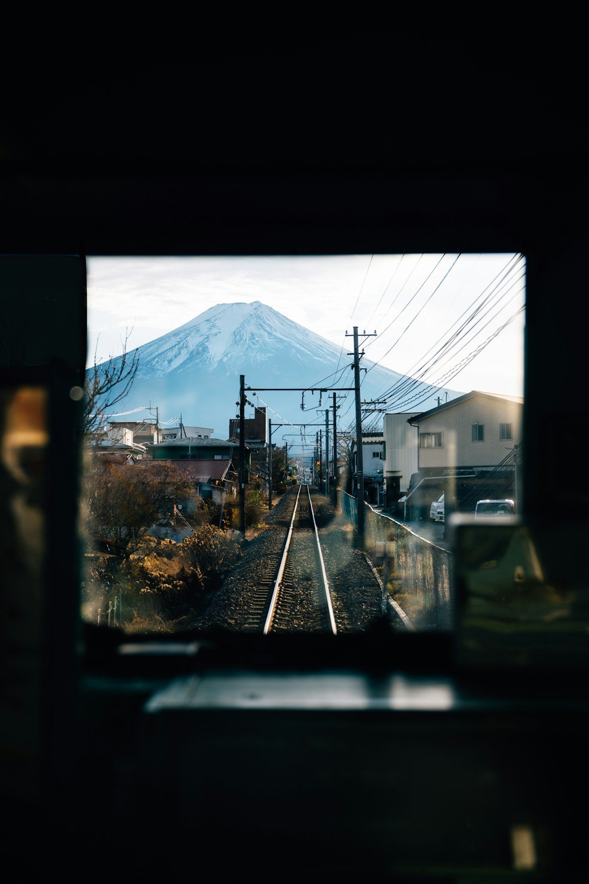 Train tracks leading to a view of Mount Fuji — 10 days in Japan itinerary