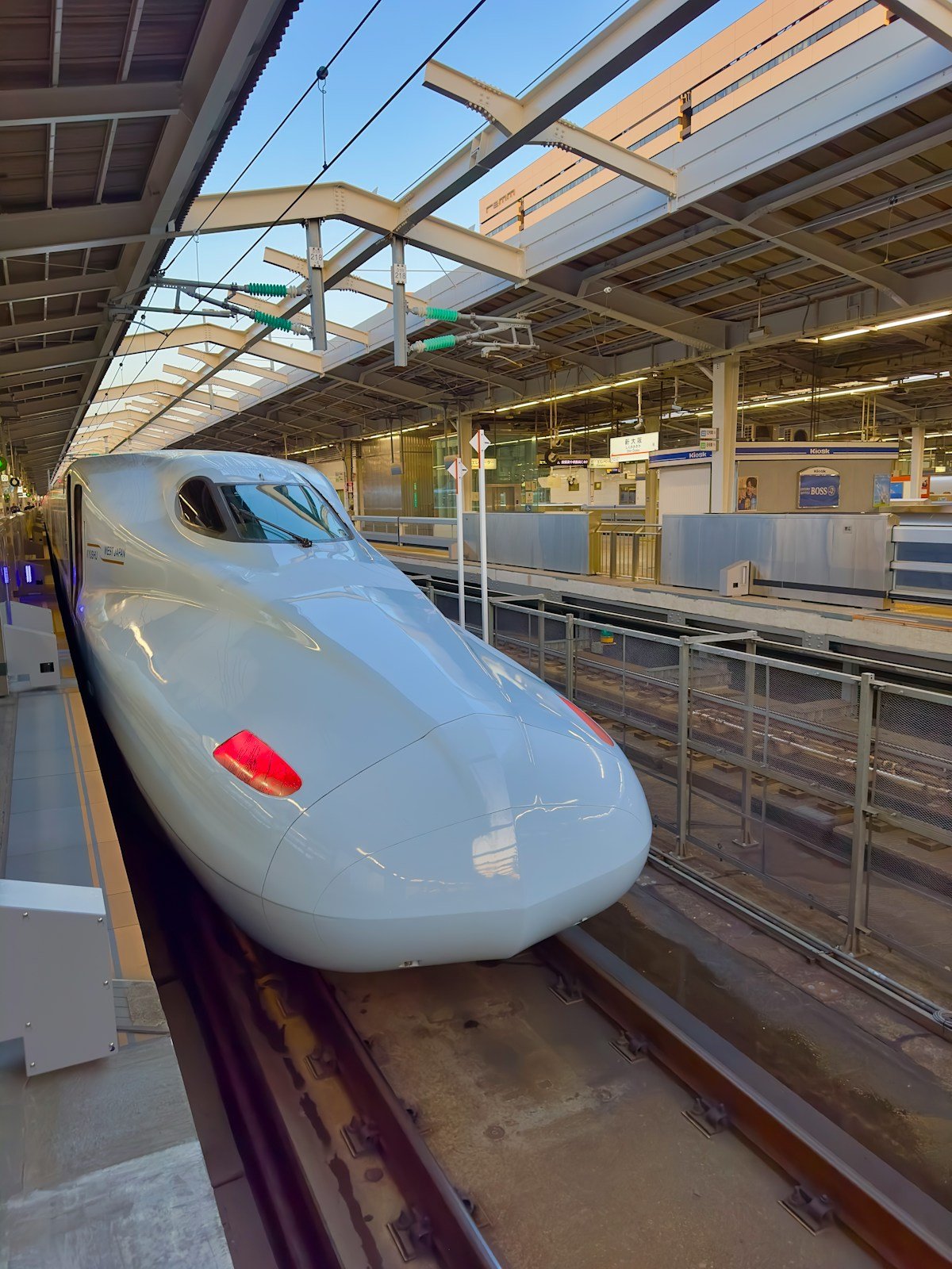 White bullet train at Shin-Osaka station — JR Pass alternatives guide Japan
