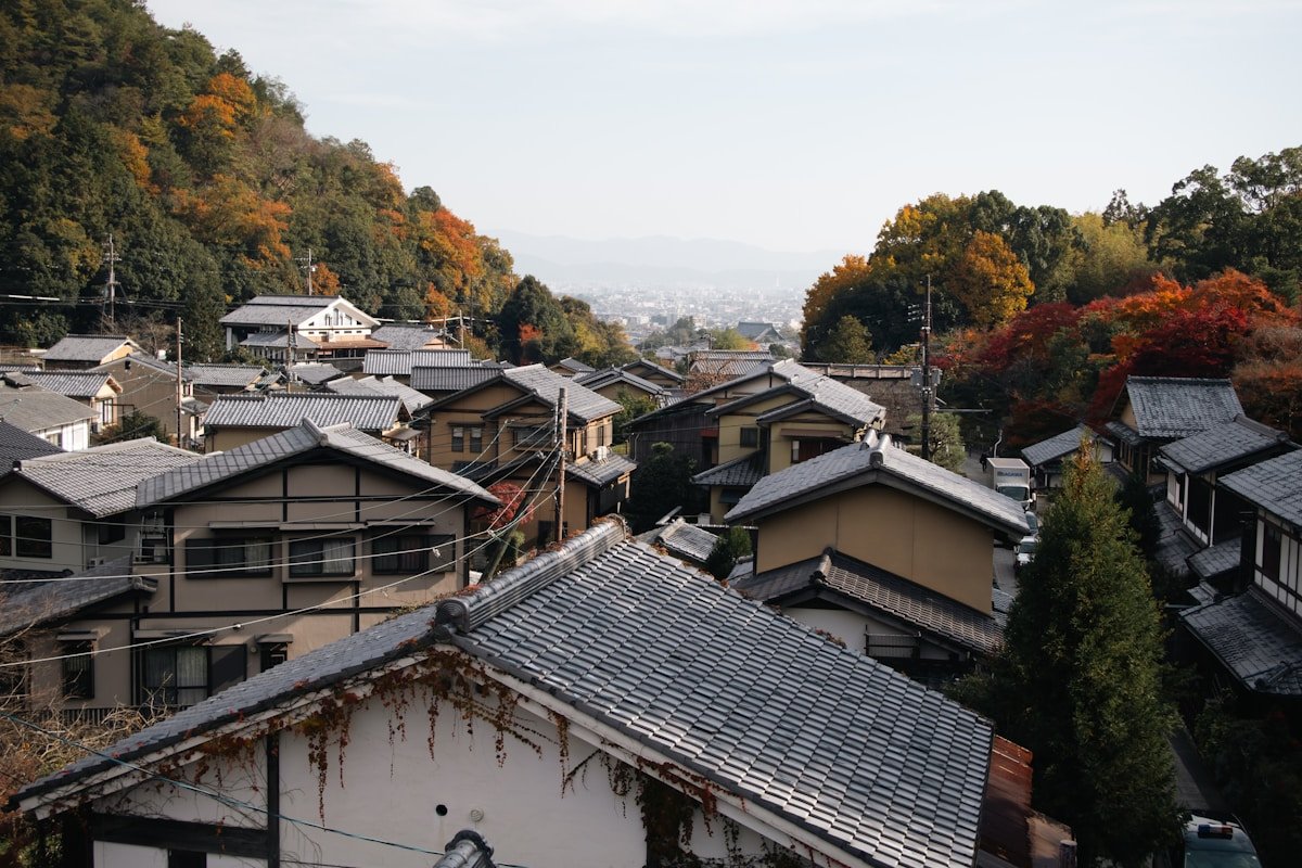 Traditional wooden merchant townhouses in the Chubu region of Japan