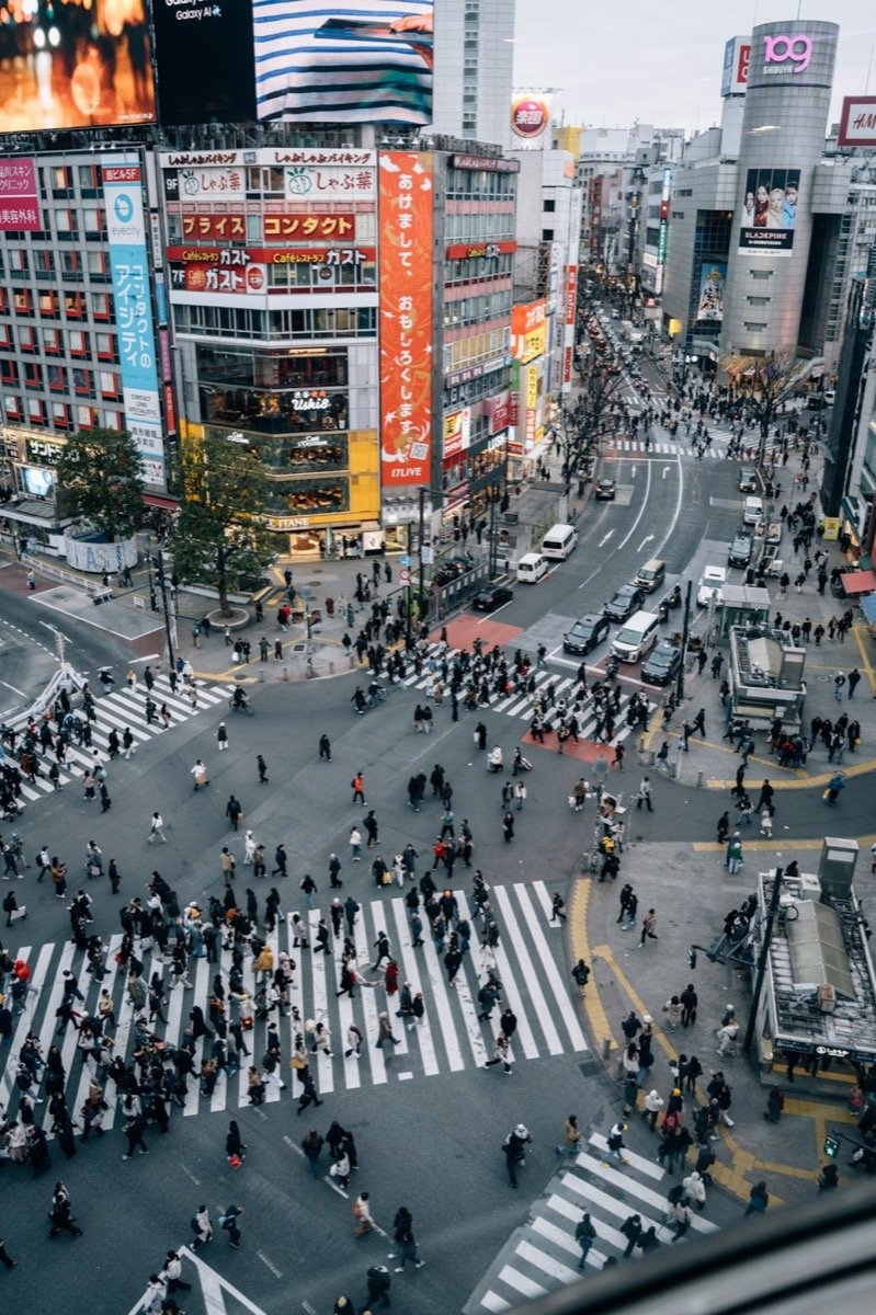 Shibuya crossing packed with pedestrians — best tours in Tokyo